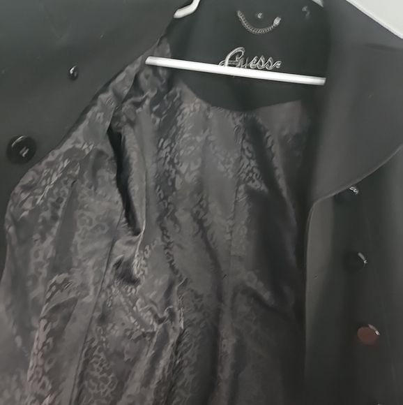 Black Guess Wool Button Down Long Sleeve 22HET908 228MW487 WORN A FEW TIMES - Picture 5 of 9